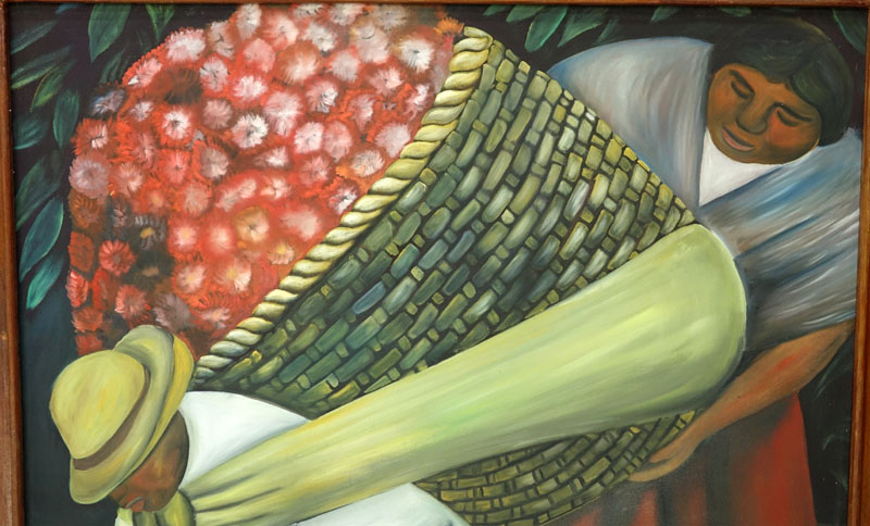 After: Diego Rivera, Mexican (1886 - 1957) Oil on Canvas, Flower ...