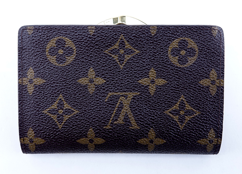 Louis Vuitton Brown Monogram Coated Canvas French Purse Wallet.