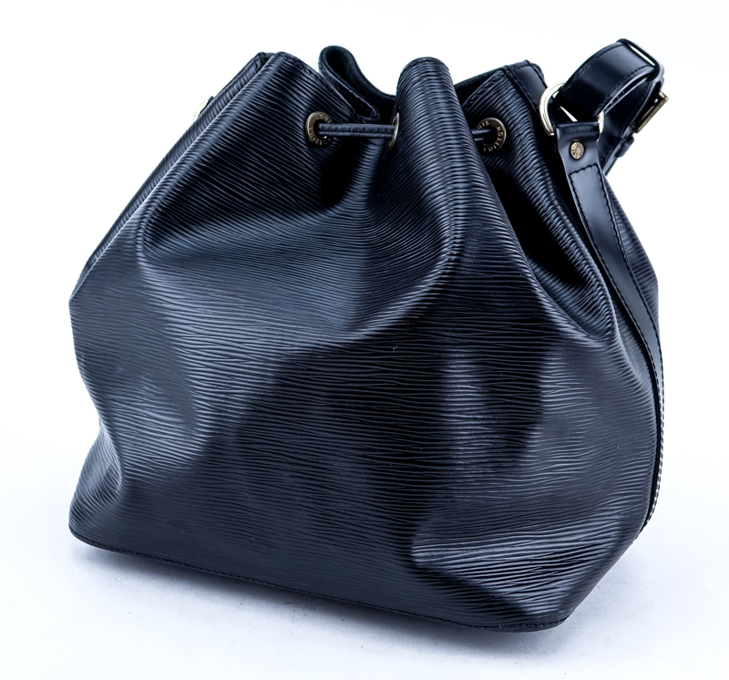 Louis Vuitton Black Leather Noe PM Shoulder Bag.