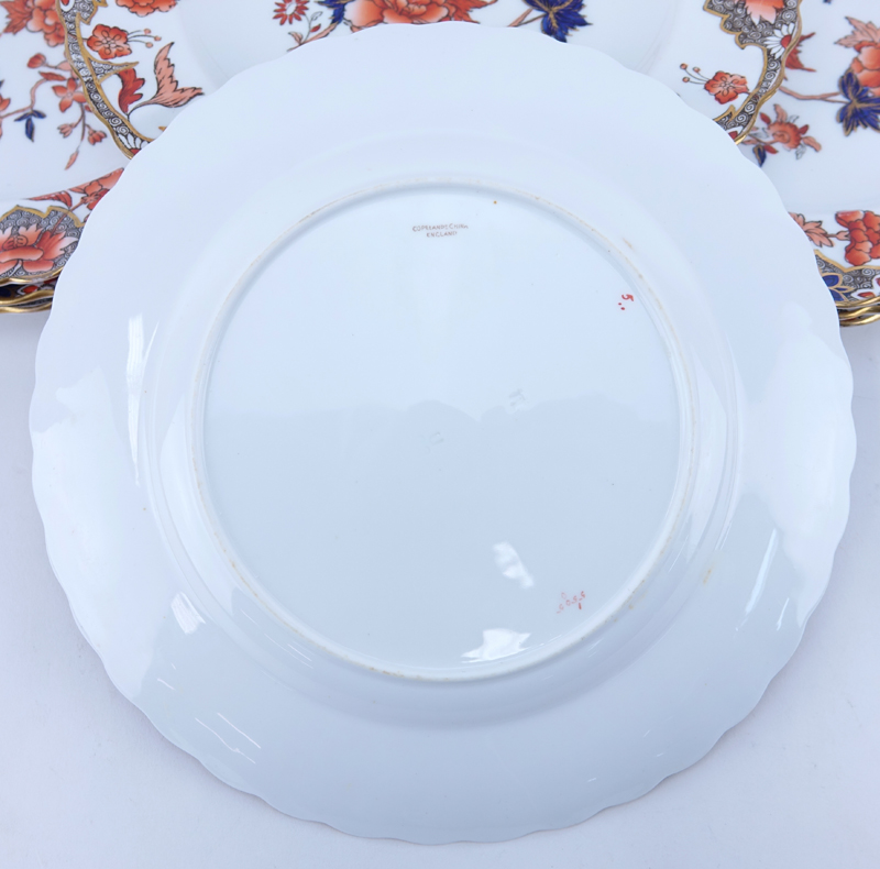 Set of Eight (8) Copeland Spode Bertha Imari Porcelain Dinner Plates.