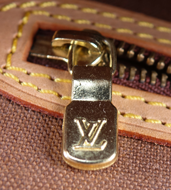 Louis Vuitton Brown Monogram Coated Canvas And Leather Gibeciere PM Shoulder Bag.
