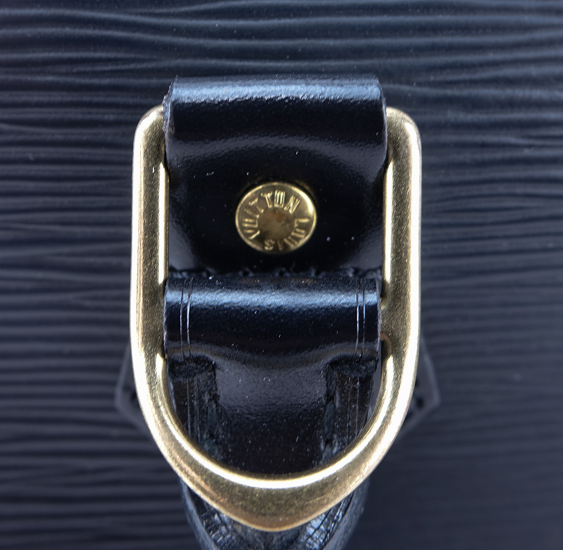 Louis Vuitton Black Epi Leather Alma PM Handbag.