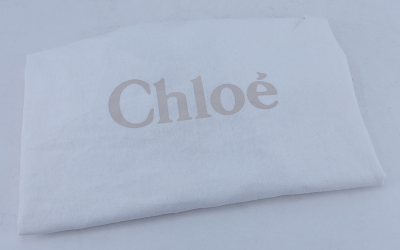 Chloe Peach Pink/Black Smooth Leather Alice MM Handbag.