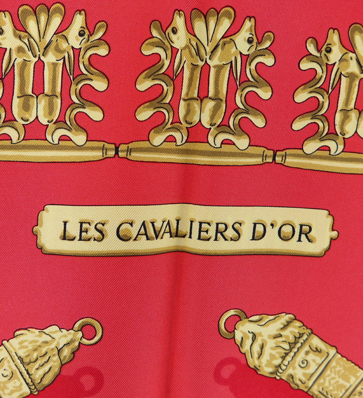 Hermes Silk Scarf "Les Cavaliers d'Or".