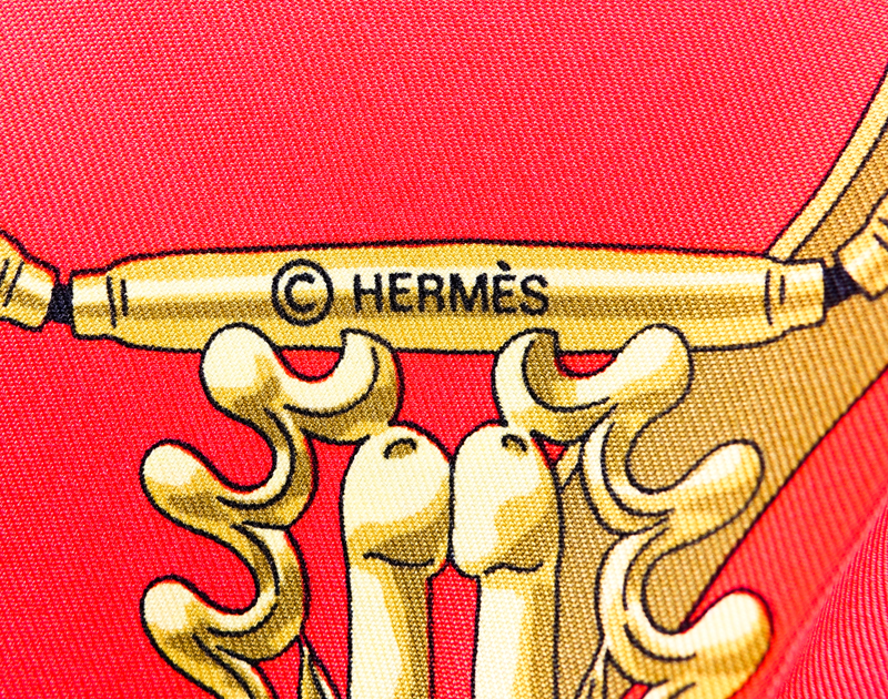 Hermes Silk Scarf "Les Cavaliers d'Or".