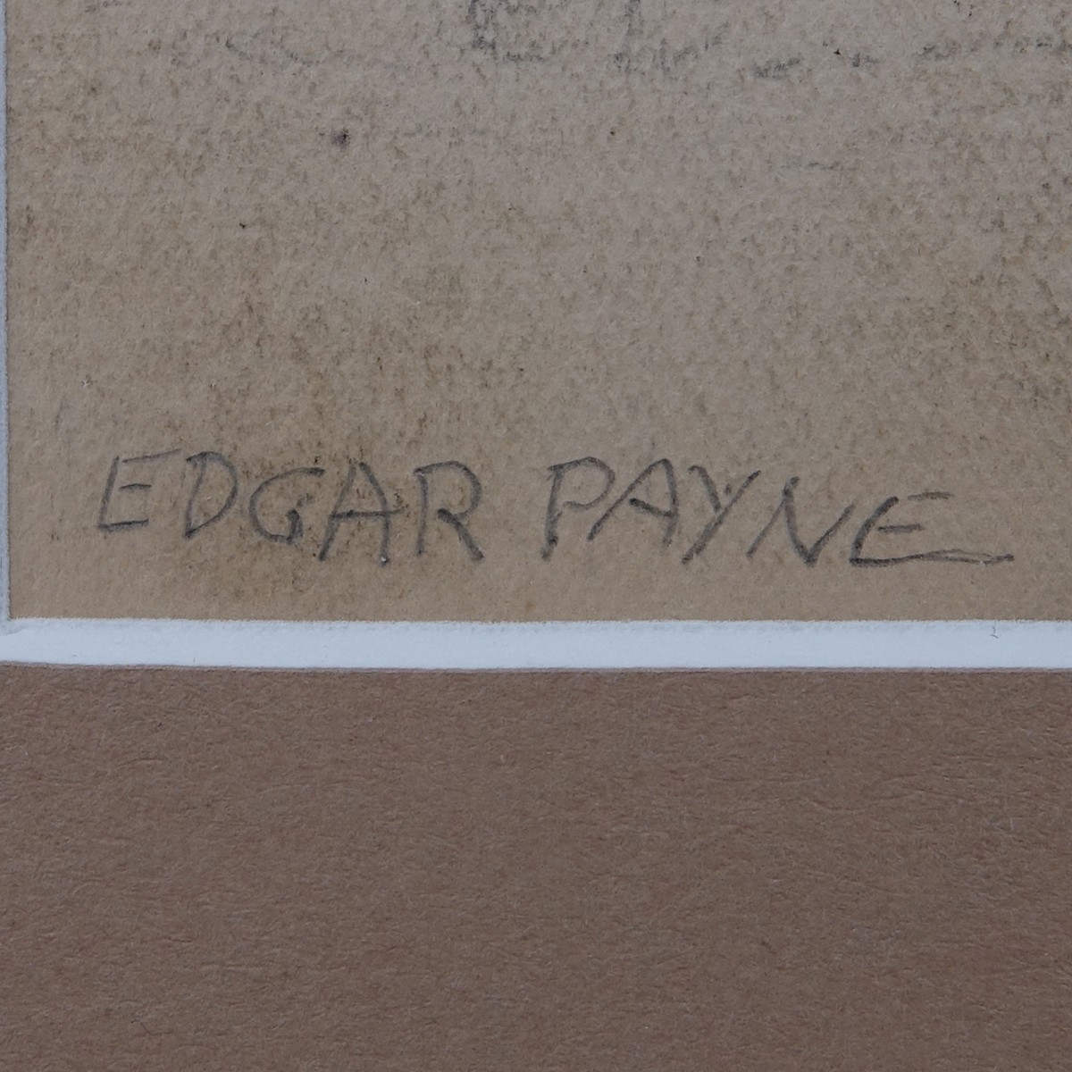 Edgar Alwin Payne, American (1883–1947) Pencil on Paper, Landscape. Signed lower left.