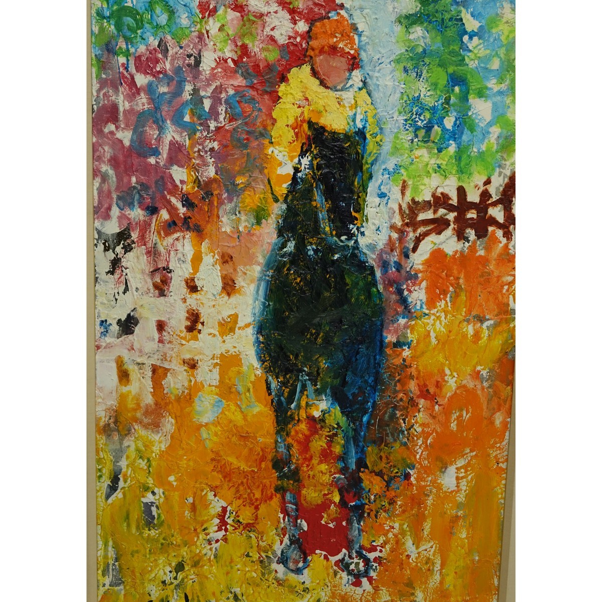 Willering Epko, French (born 1928) Oil on canvas "Horse And Rider". Signed lower left, Gallery Label en verso: Galerie Felix Vercel.