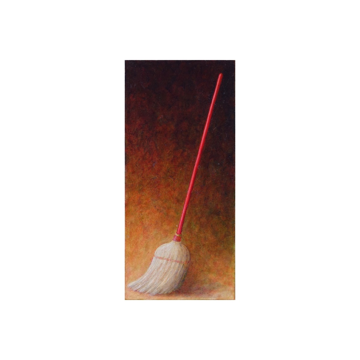 Kathleen Holmes, American  (born 1953) Mixed Media on Paper "Still life Broom", Signed, Title, and Numbered 1/95 en Verso. Good condition.