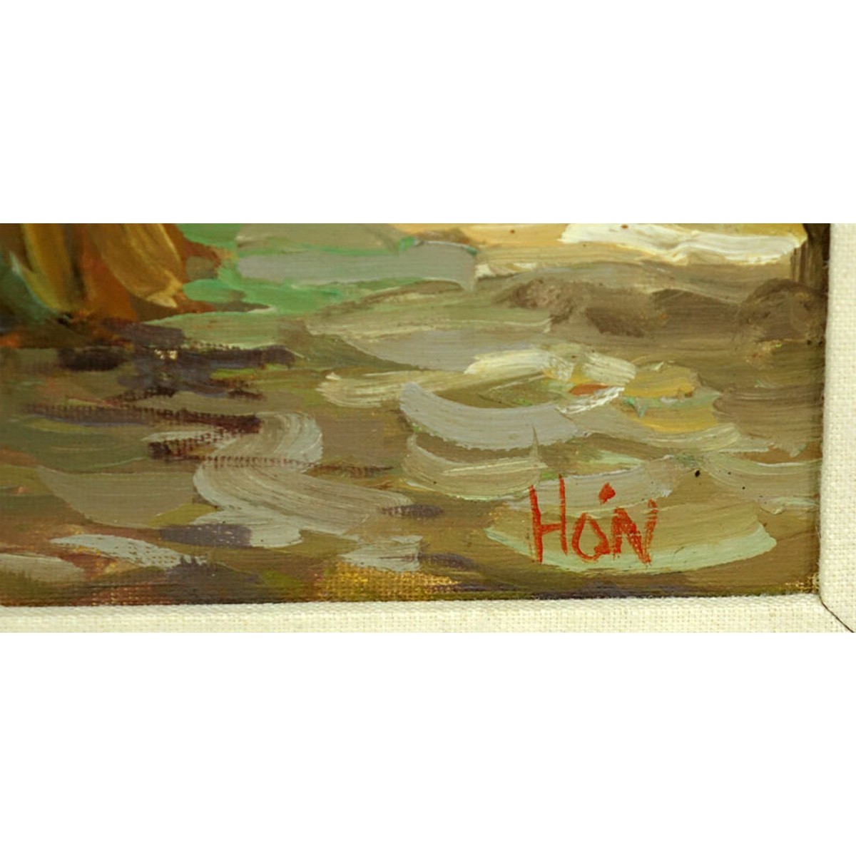 20th Century Oil on Board, Landscape Scene, Signed Lower Right. Presentation inscription and O'Neil Gallery label en verso.