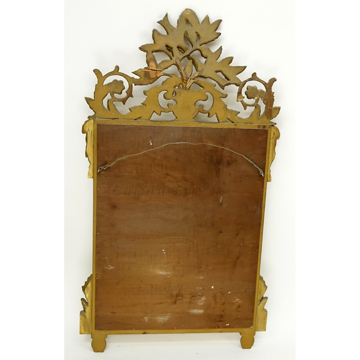 20th Century Carved Gilt Wood Decorative Mirror. Unsigned.