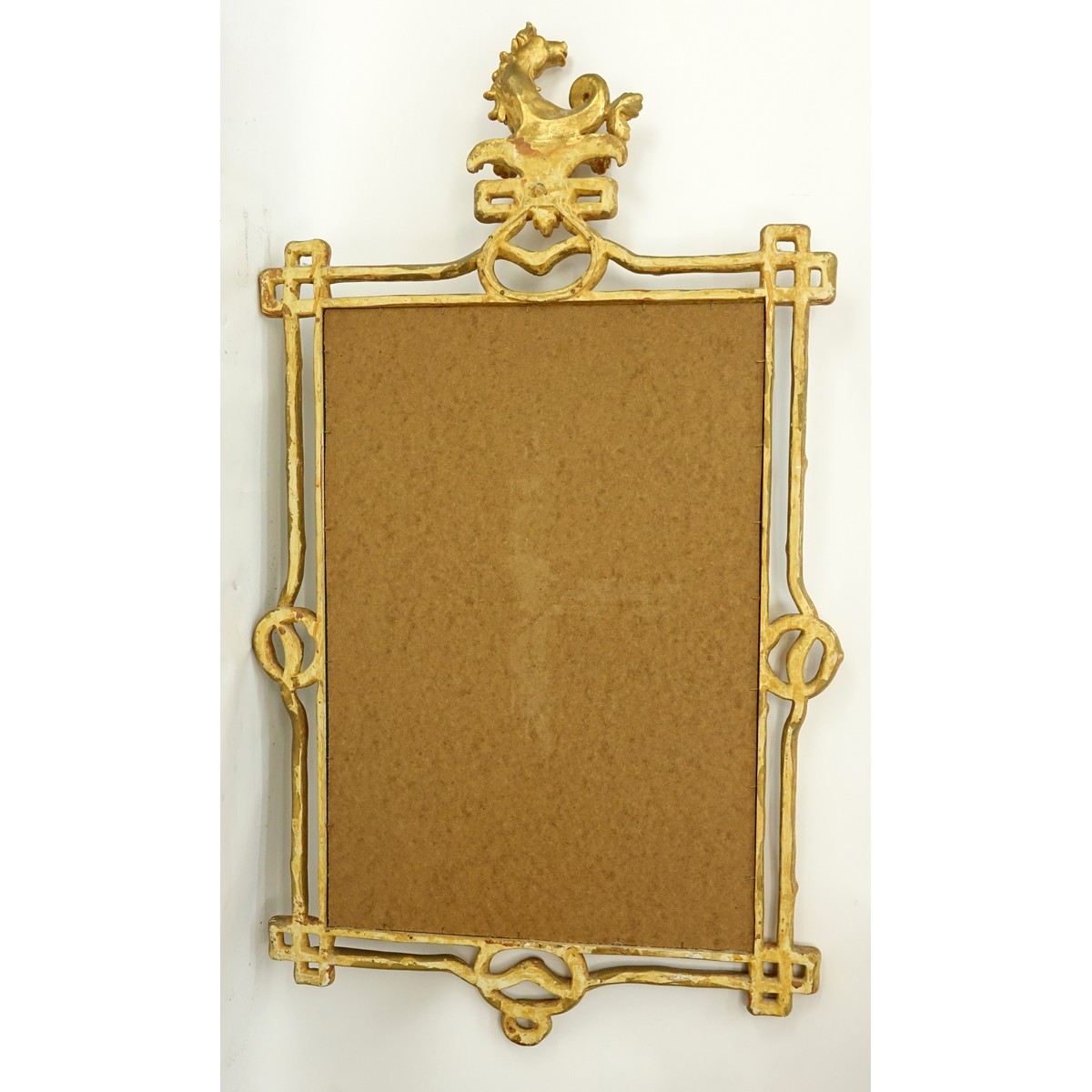 20th Century Italian Gilt Wood Decorative Mirror. Unsigned.