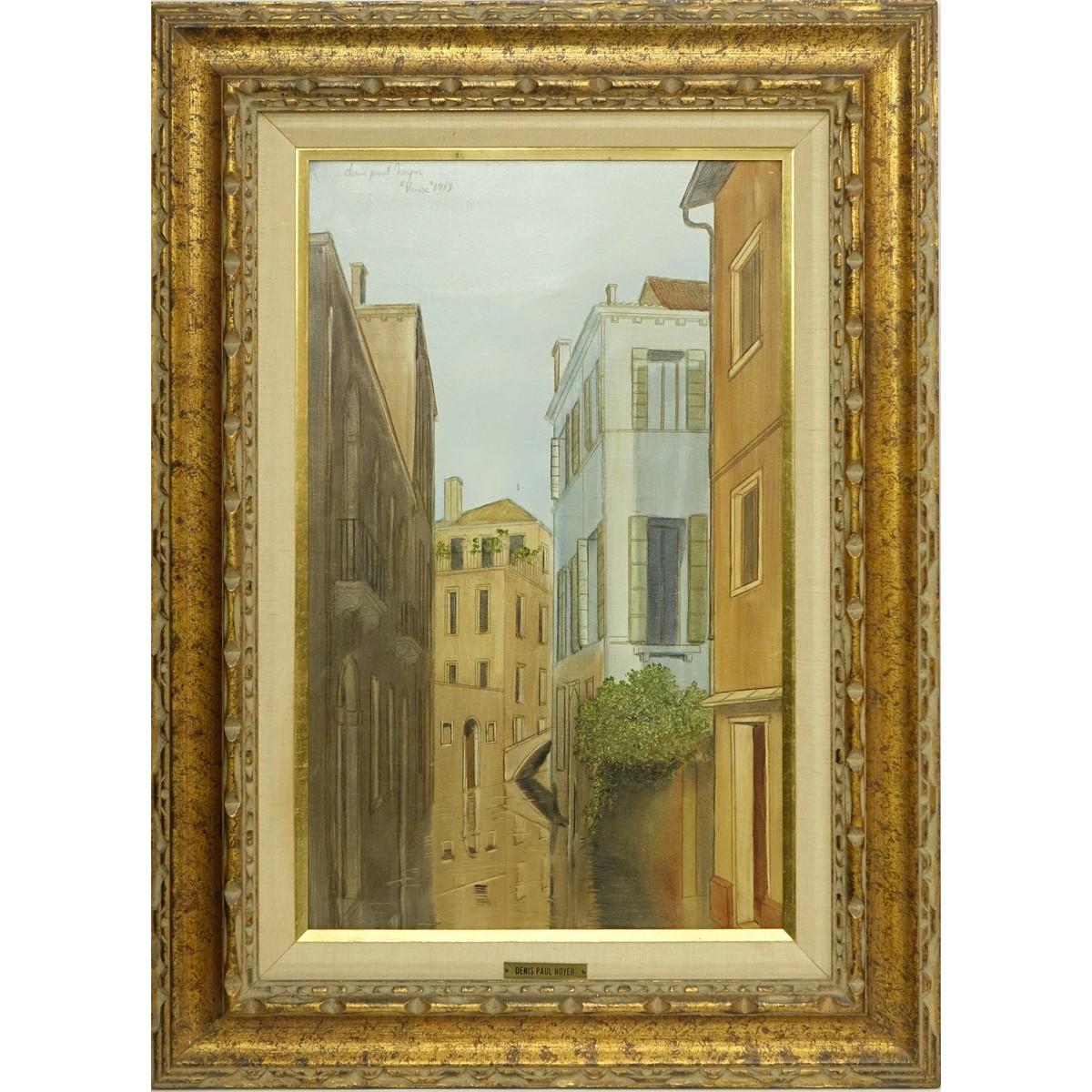 Denis Paul Noyer, French (born 1940) Oil on canvas "Venice". Inscribed, signed upper left, dated '69.