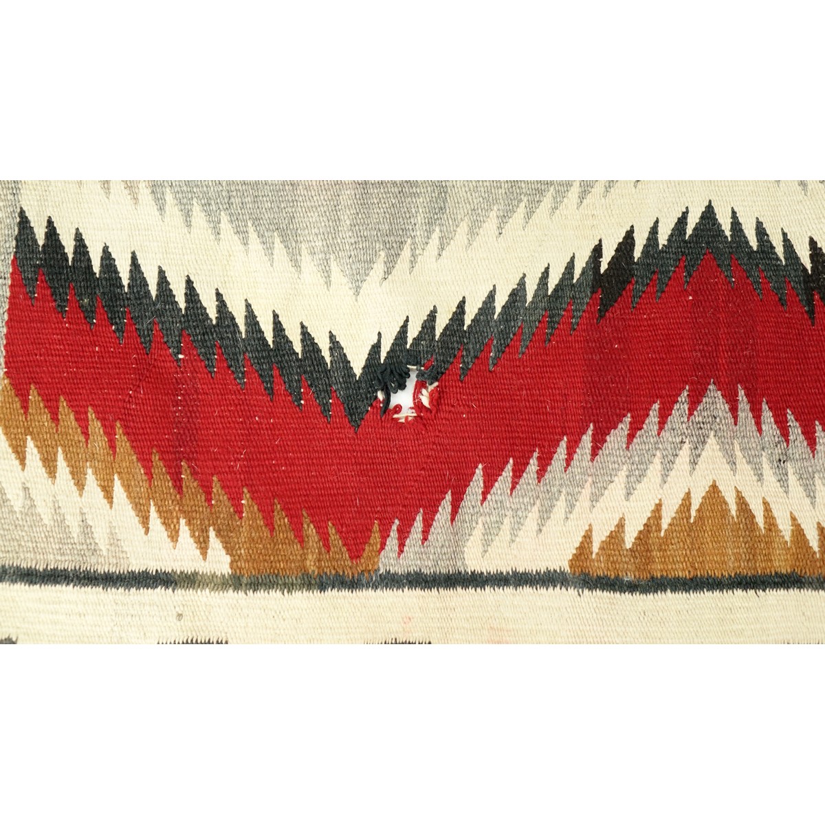 Mid 20th Century Navajo Wool Eye-Dazzler Blanket. Unsigned.
