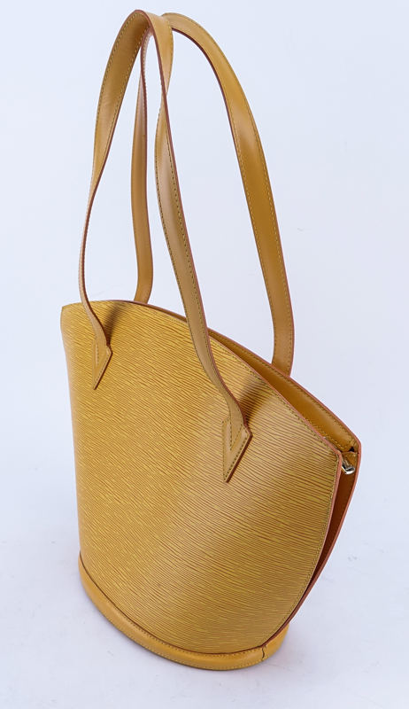 Louis Vuitton Mimosa Epi Leather St Jacques GM Shoulder Bag. Golden brass hardware.