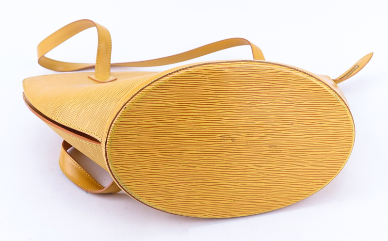 Louis Vuitton Mimosa Epi Leather St Jacques GM Shoulder Bag. Golden brass hardware.