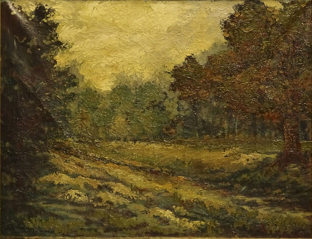 Robert Rafailovich Falk, Russian (1886-1958) oil on canvas, landscape. Signed lower left.