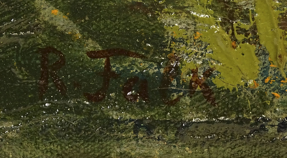 Robert Rafailovich Falk, Russian (1886-1958) oil on canvas, landscape. Signed lower left.