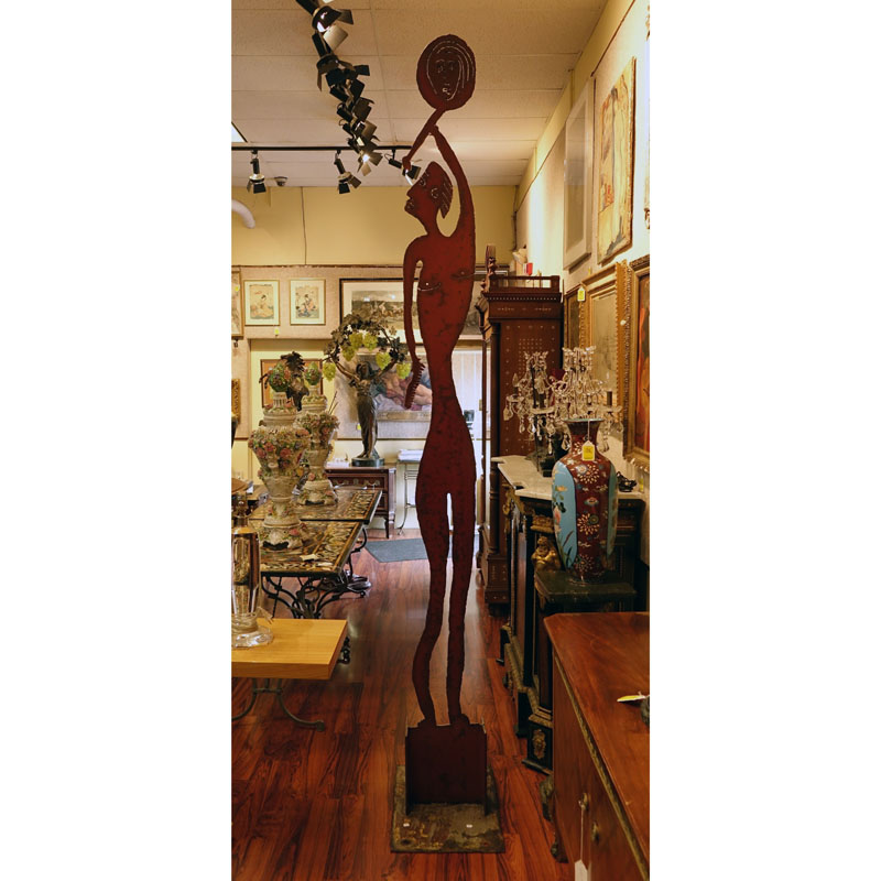 Colossal Size Contemporary Modern Abstract Iron Figural Sculpture. Unsigned.