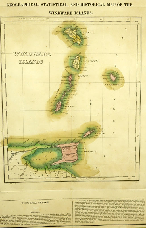 Lucas Fielding Jr. (1781-1854) Geographical, Statistical, and Historical Map of the Leeward Islands  No.