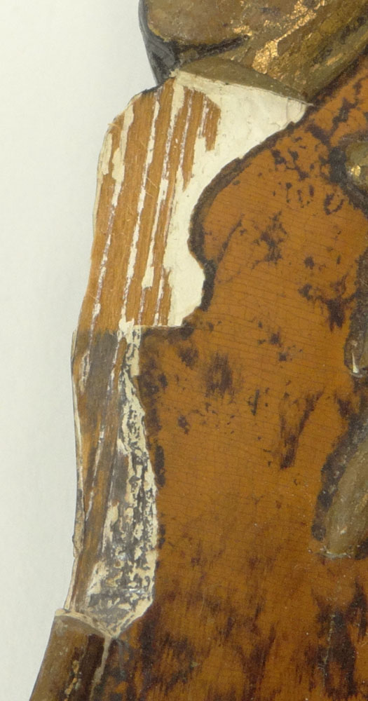 Old Oil on Woven Textile Signed Lower Right Szatmary. Damage to Textile near Upper Right.