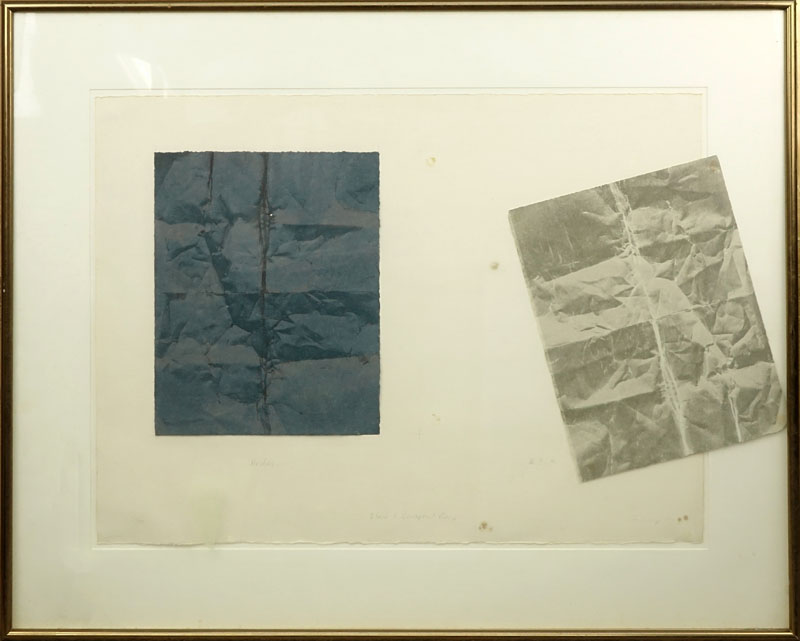 Two Modern Color Lithographs "Arches" and  "Black & Newsprint Gray" Signed F. Fong '77.