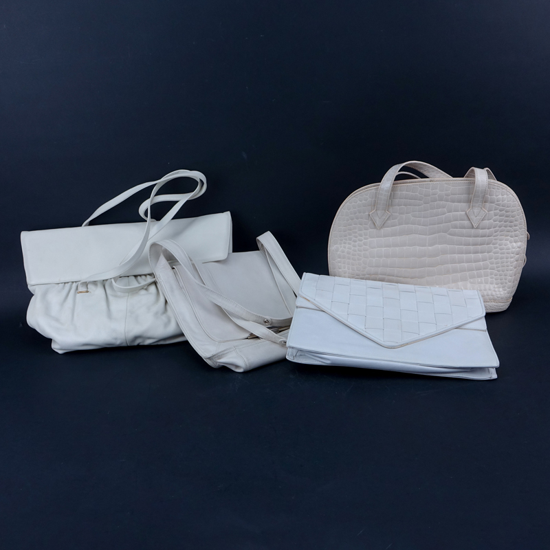 Four (4) Vintage Leather Handbags. Includes: Carey Adina, Koret, Francesco Biasia, The Perfect Bag Company.