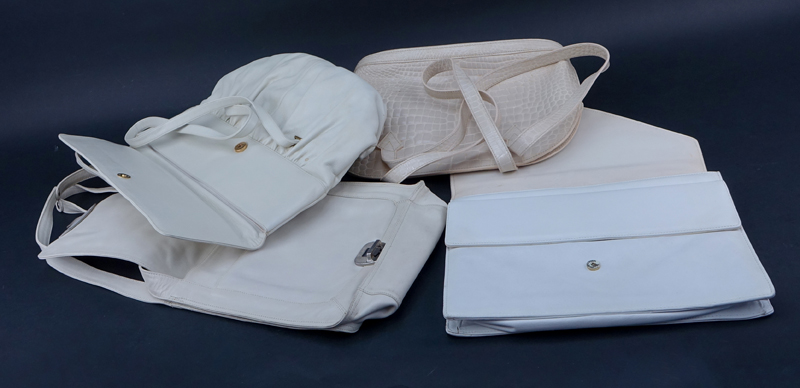 Four (4) Vintage Leather Handbags. Includes: Carey Adina, Koret, Francesco Biasia, The Perfect Bag Company.