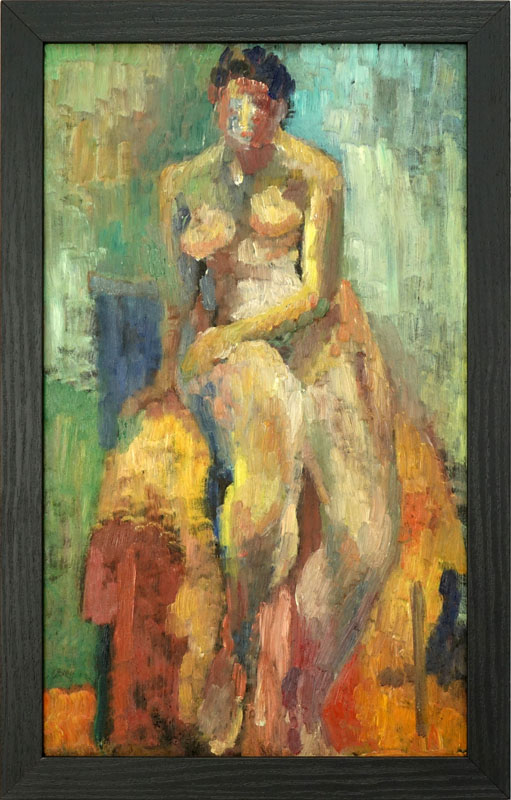 Attributed to: David Bomberg, British (1890 - 1957) Oil on panel "Nude" Unsigned. Good condition.