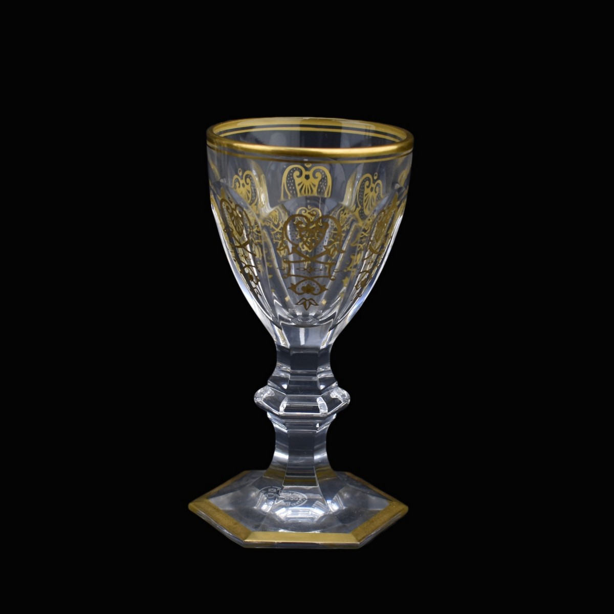 Set of Six (6) Baccarat Harcourt (Gold) Crystal