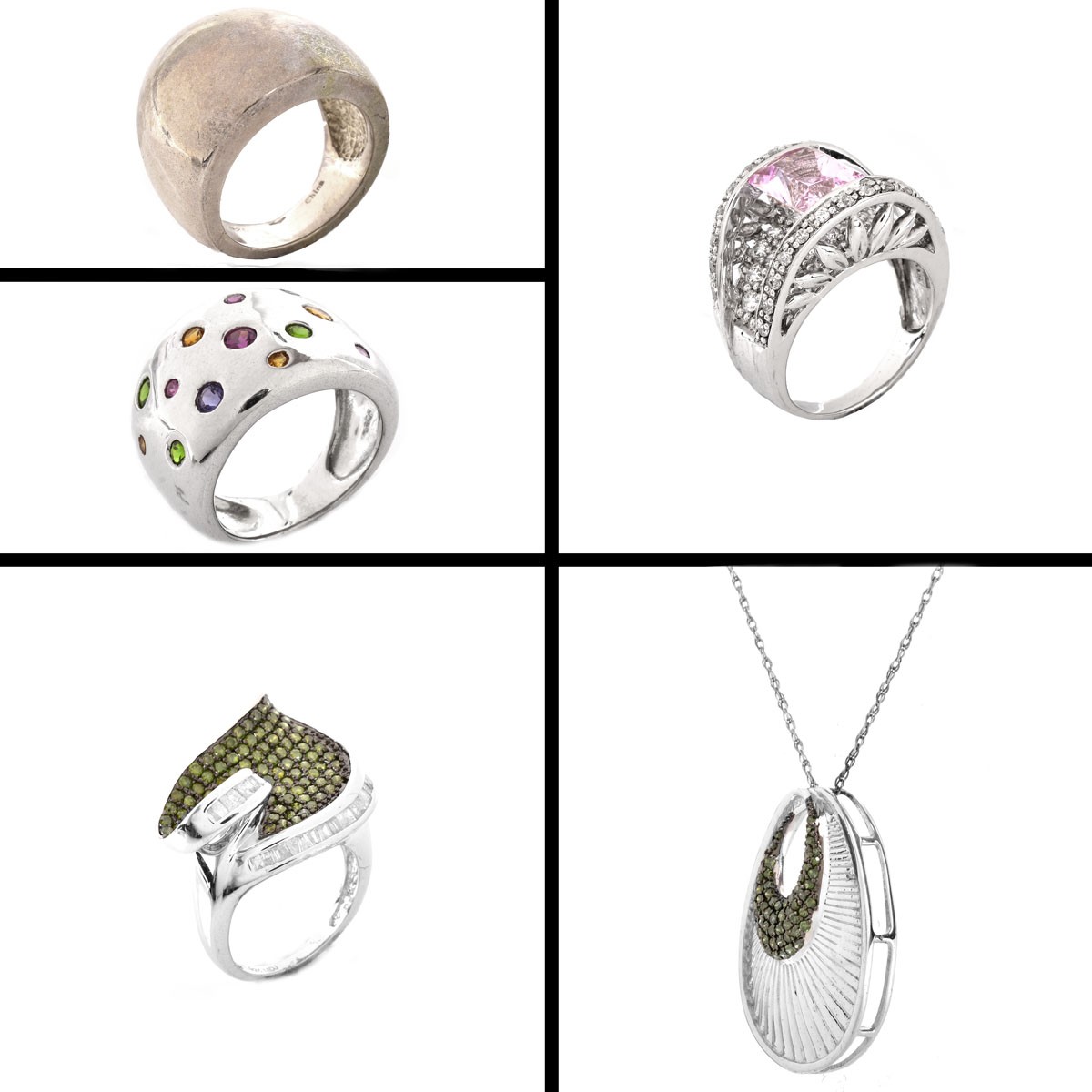 5 Pieces Sterling Silver Fashion Jewelry