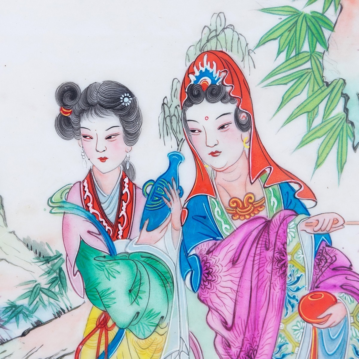A Chinese Enamel Painted Porcelain Plaque