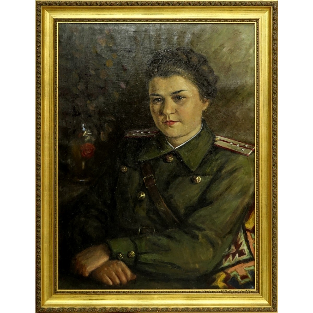 20th Century Russian Soviet Era Oil On Canvas