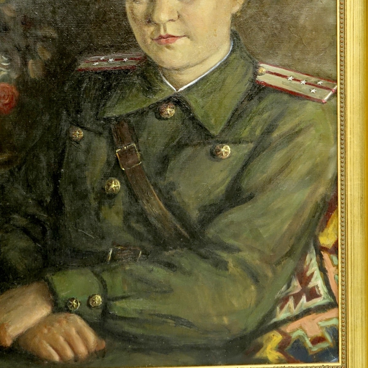 20th Century Russian Soviet Era Oil On Canvas