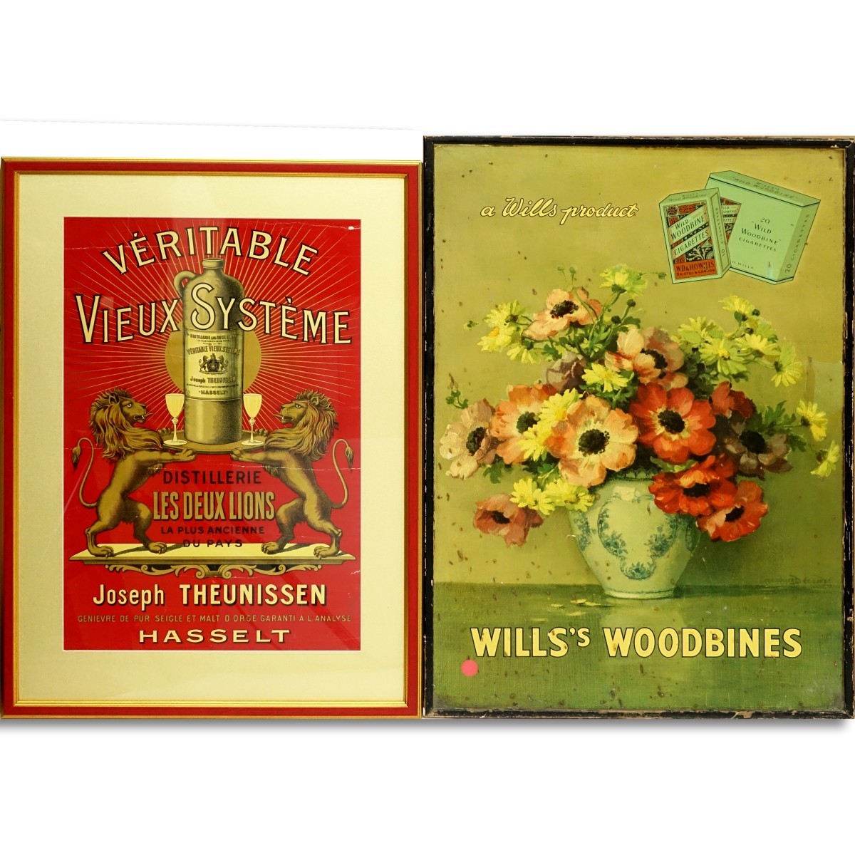 Grouping Of Two (2) Vintage Advertising Posters,