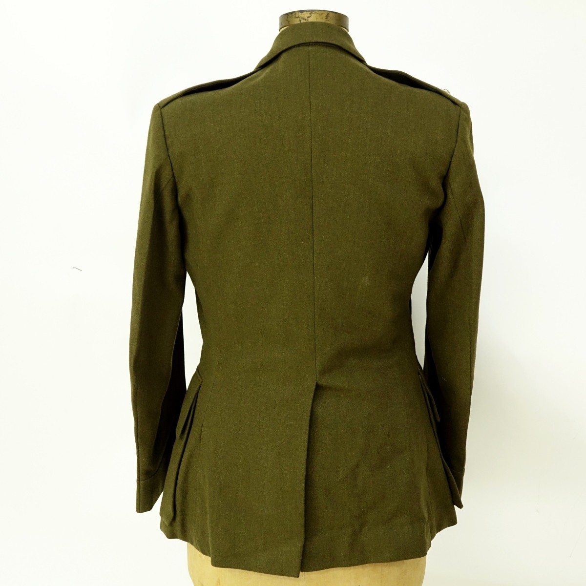 Vintage British Army Green Military Coat.