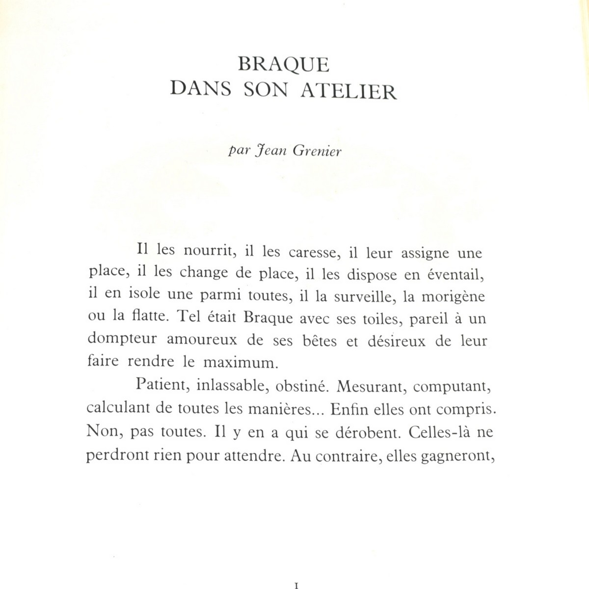 Georges Braque, French "Dans Son Atelier"