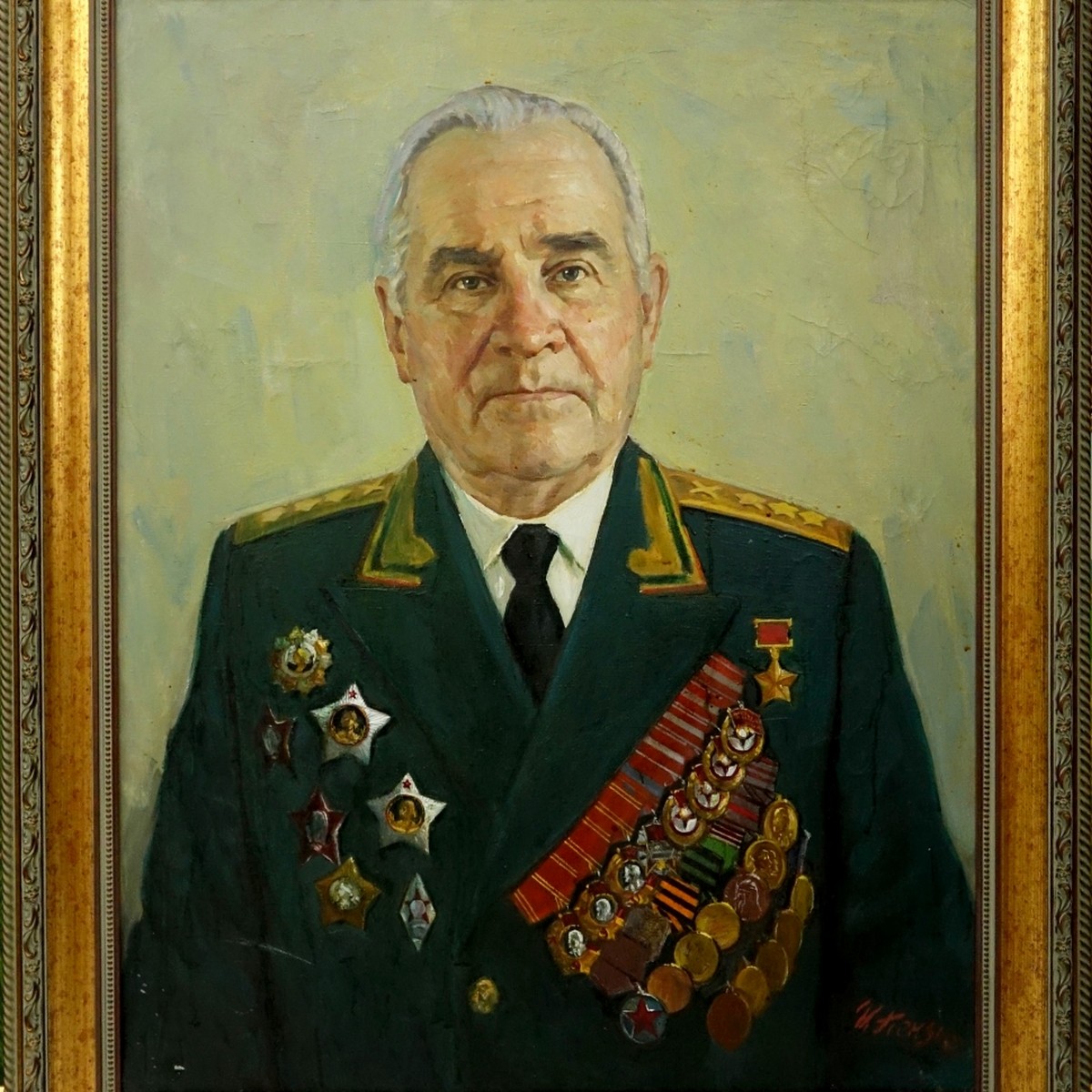 I. Penzov (20th C) Oil On Canvas, Portrait Of Gene