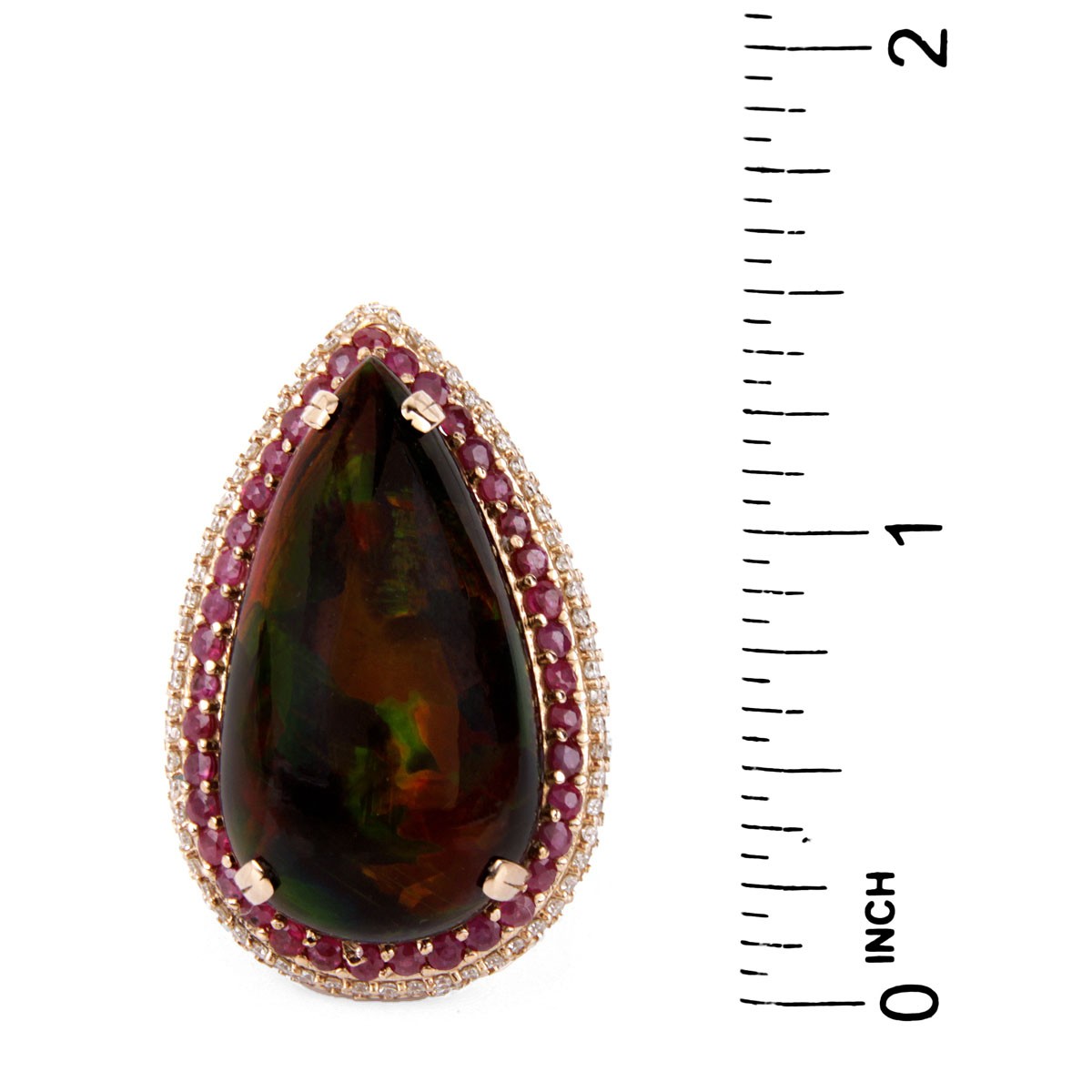 24.5 Carat Black Opal Ring