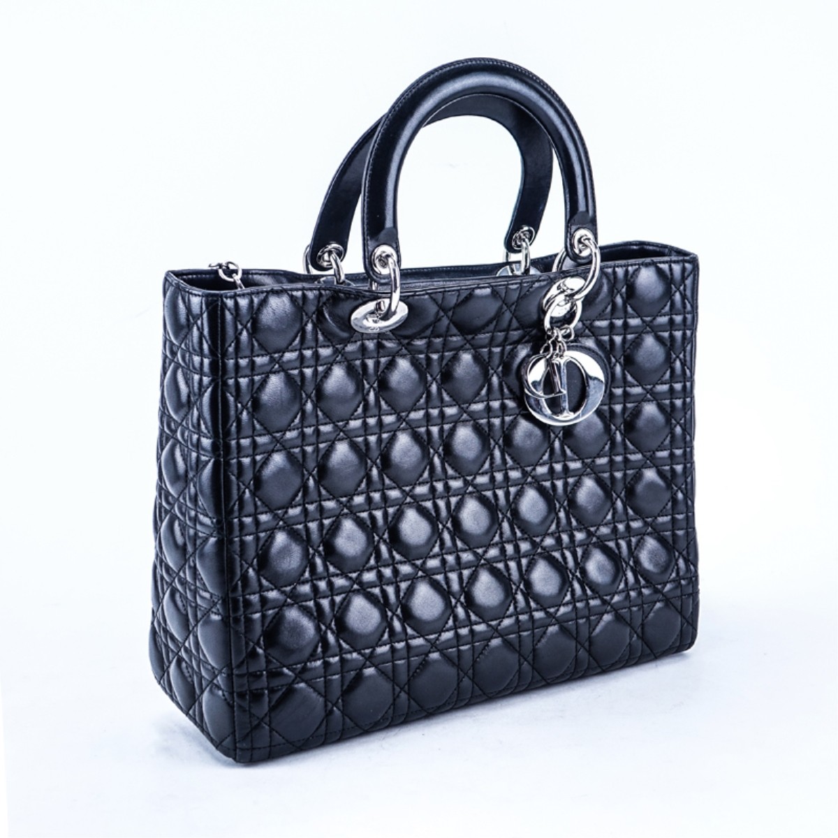 Christian Dior Black Cannage Quilted Leather