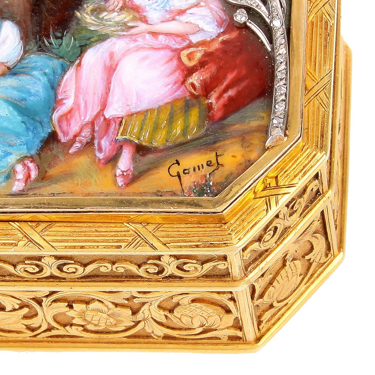 19th Century Continental Gold and Enamel Snuff Box