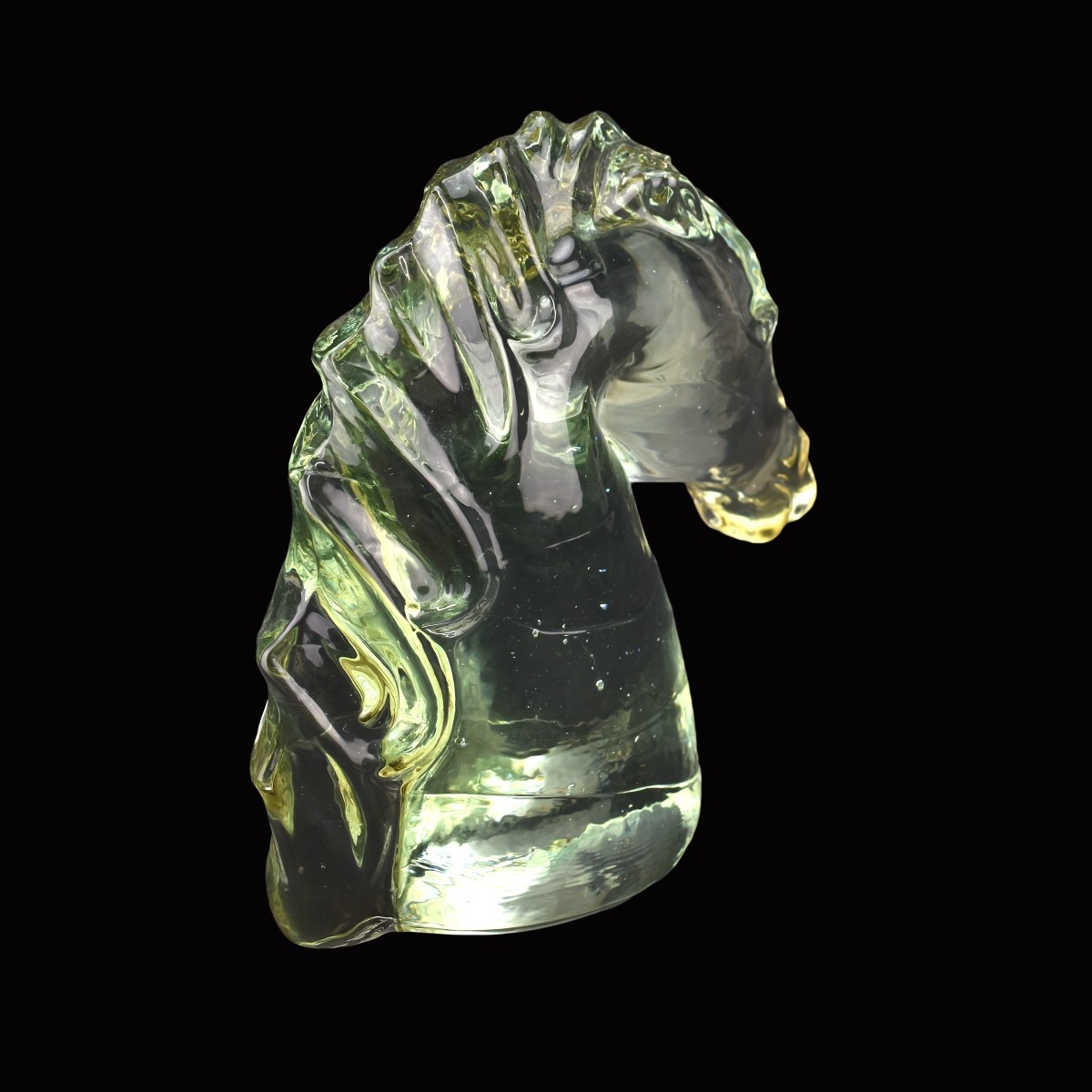 Mid Century Murano Art Glass Bust of a Horse