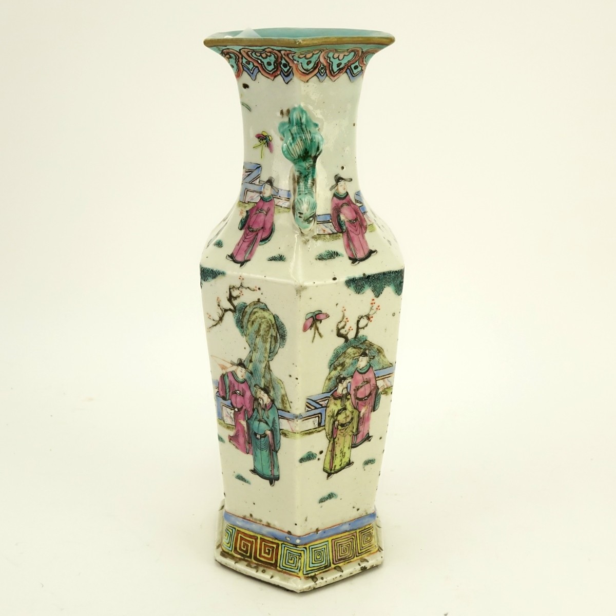 19th Century Chinese Hexagonal Porcelain Vase