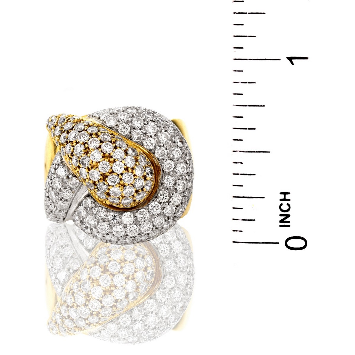 Diamond and 18K Yellow Gold Dinner Ring