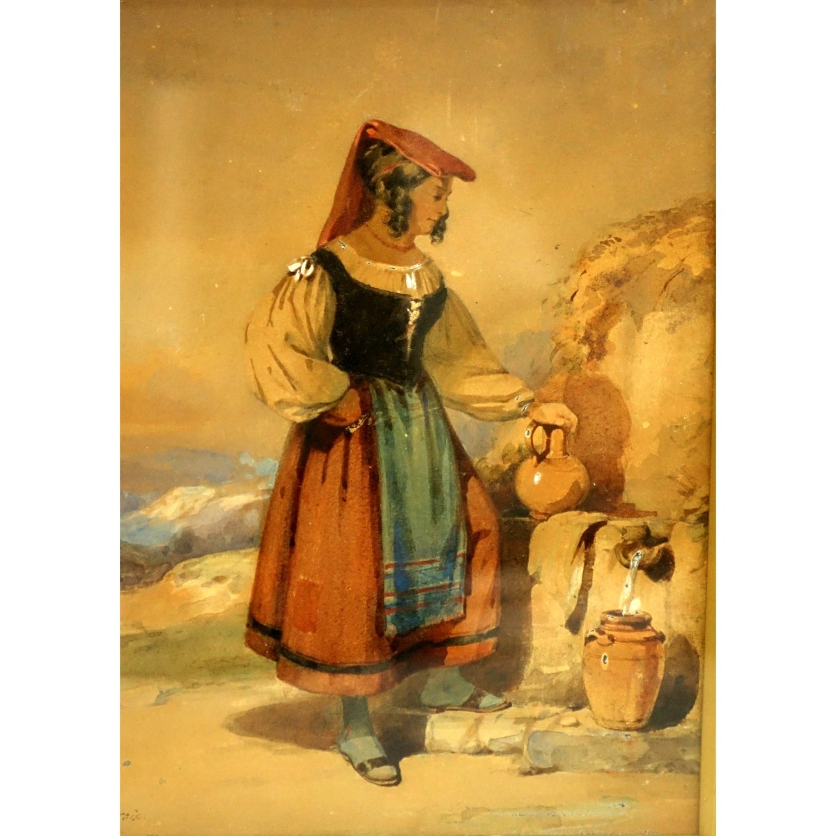 Auguste Delacroix (1809 - 1868) Watercolor