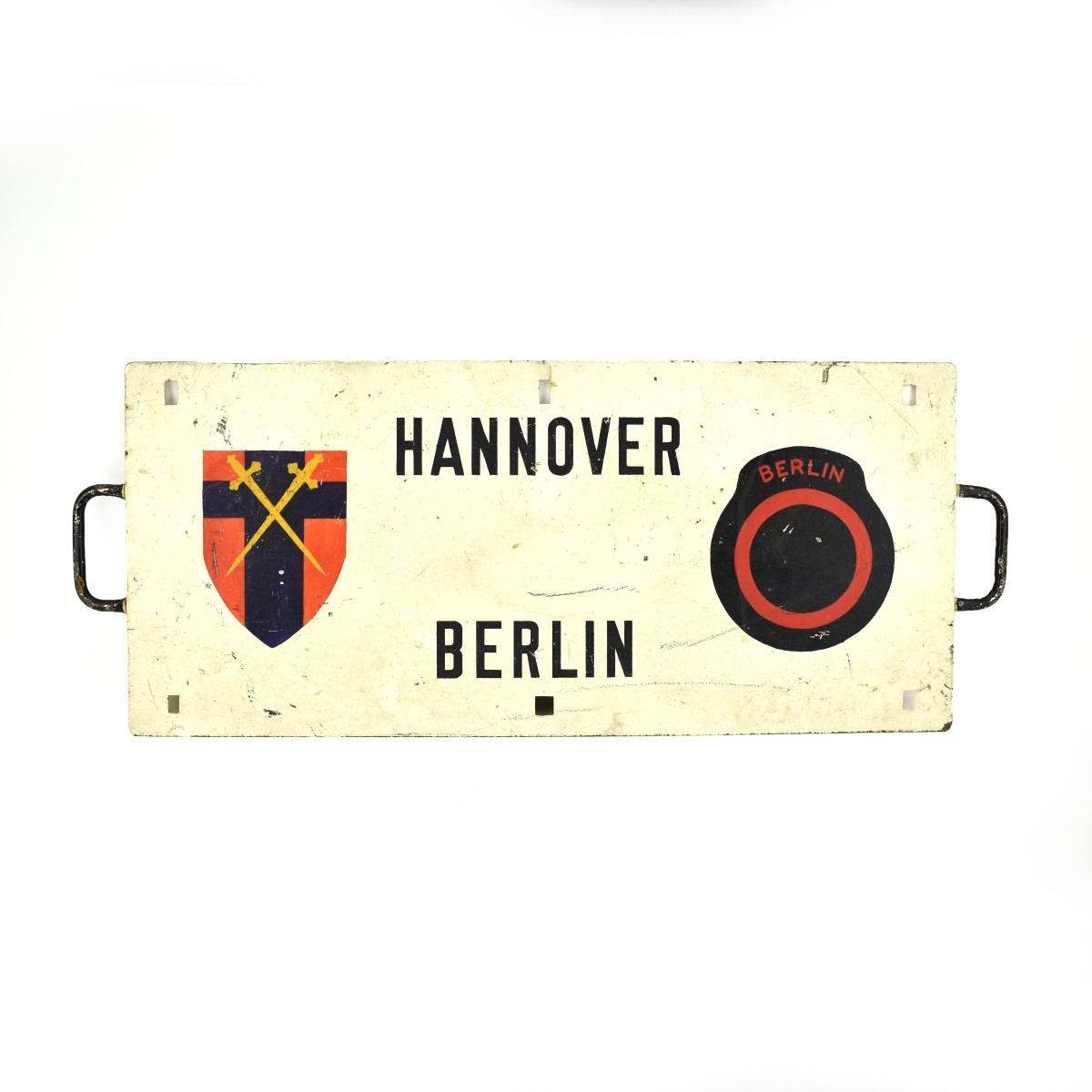 Vintage German Berlin-Hannover Street Sign