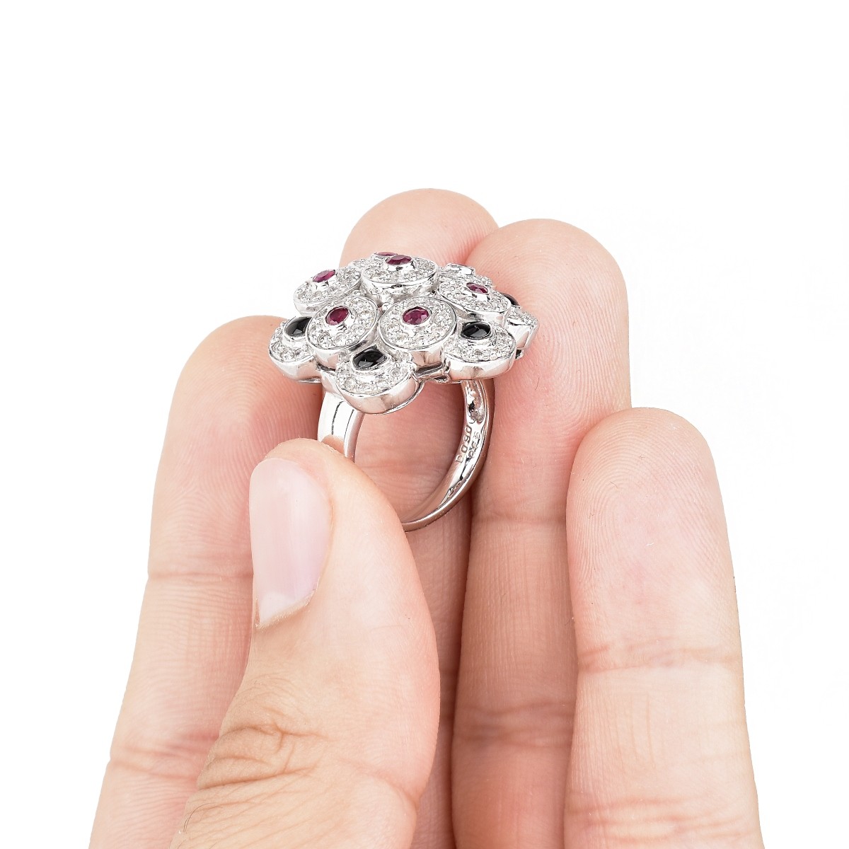 ruby onyx engagement ring