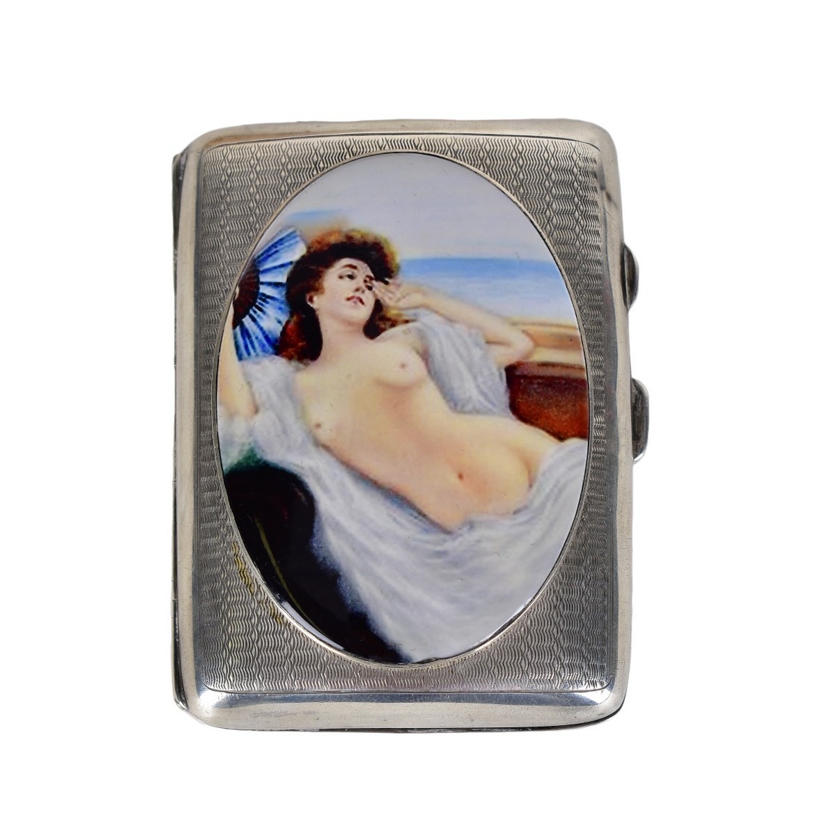 English Sterling and Enamel Cigarette Case
