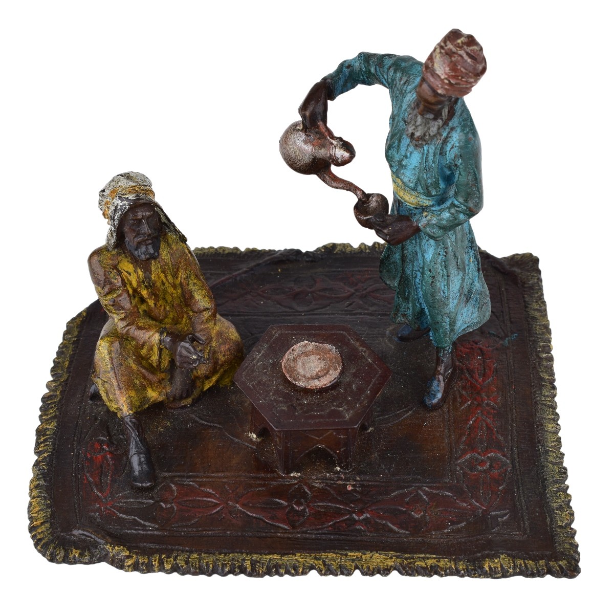 Signed Austrian Cold painted Bronze Arab Group