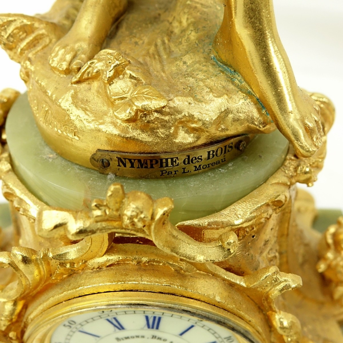 Three-Piece Louis XV Style Gilt Metal Clock Set