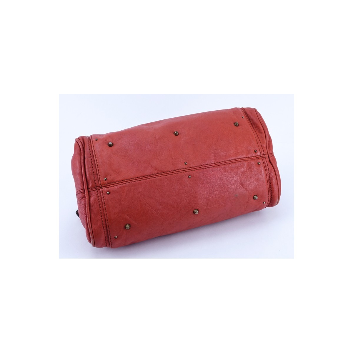 Chloe Dark Orange Leather Paddington MM Handbag
